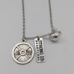 45LBS Weight Plate & Kettlebell & STRONG IS BEAUT Charm Necklace Weightlifting