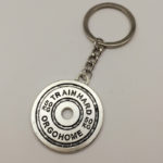 Train Hard or Go Home Charm Keychain